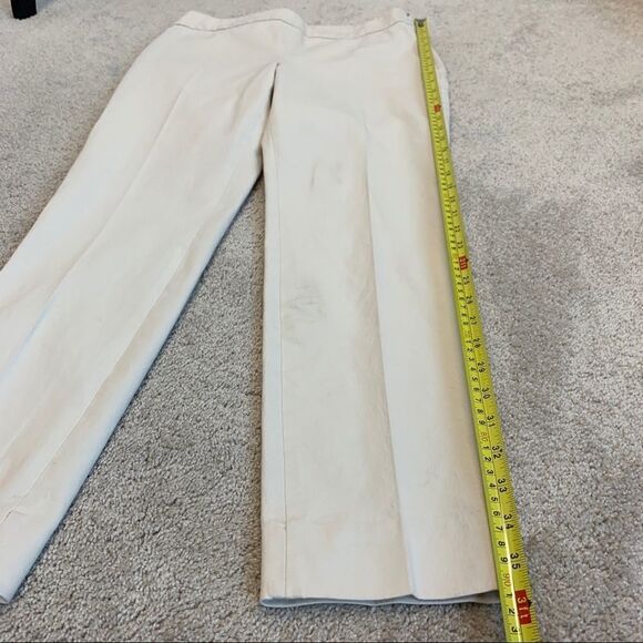 TALBOTS CHATHAM ANKLE PANTS Beige Cream Sz 6 - Picture 9 of 10